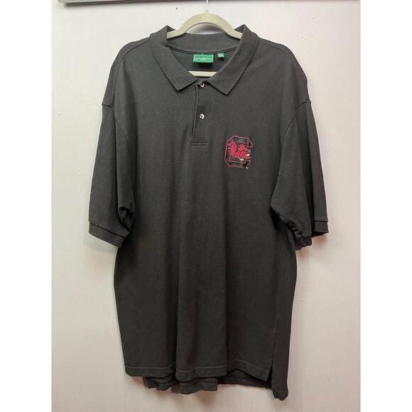 South Carolina USC Gamecocks Outer Banks Polo Shirt Mens XL Black Embroidered - Picture 1 of 7